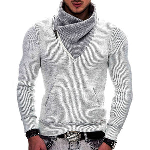 Men Winter Casual Vintage Style Sweater Wool Turtleneck Cotton Pullovers Sweaters