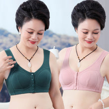 Load image into Gallery viewer, Plus Size Wireless Cotton Front Button Bra
