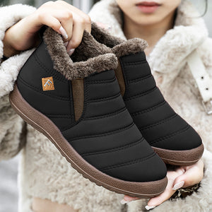 Women's winter high top warm fleece thick snow boots