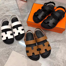 Load image into Gallery viewer, Women&#39;s New Summer Flat Hollow Velcro Sandals
