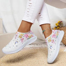 Load image into Gallery viewer, Women&#39;s Rhinestone Stretch Casual Breathable Sneakers
