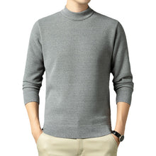 Load image into Gallery viewer, Men Autumn Winter New Solid Color Mock Neck Fleece Sweater
