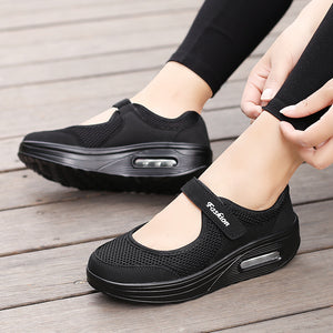 Women's Thick Sole Mesh Velcro Shoes