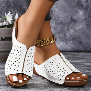 Summer Laser Cutout Slippers