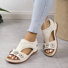 Load image into Gallery viewer, 2024 New Retro Casual Flower Wedge Women&#39;s Sandals
