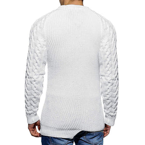 Mens Slim Fit Crew Neck Thick Sweaters Color Block Big and Tall Knit Pullovers