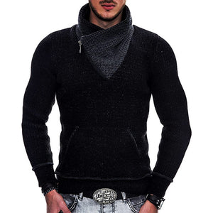 Men Winter Casual Vintage Style Sweater Wool Turtleneck Cotton Pullovers Sweaters