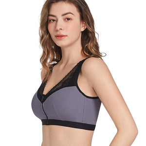 Front Button Wireless Breathable Sleeping Bra Sports Bra