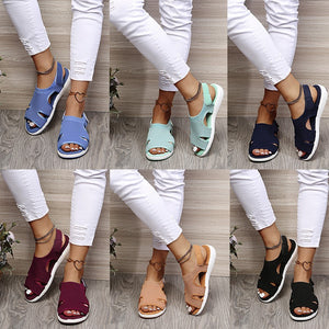 Women's New Summer Breathable Stretch Fly Weave Flat Casual Sandals