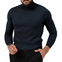 Load image into Gallery viewer, Men&#39;s Cotton Blend Turtle Neck Knitted Slim Sweater
