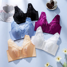 Load image into Gallery viewer, Large size lace push-up breathable ultra-thin front button bra
