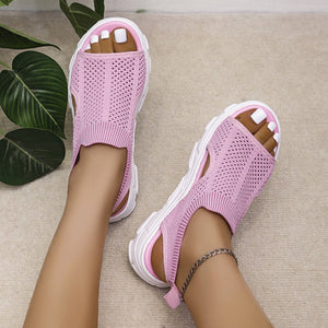 Women's Knitted Elastic Platform Casual Sandals