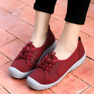 Women Casual Lace Up Shoes Color Blocking All Seasons Comfortable Spring And Autumn Shoes