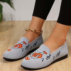 Flat low heel loafers