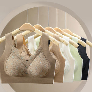 Fixed-Cup Push-Up Wireless Vest-Style Sleep Bra