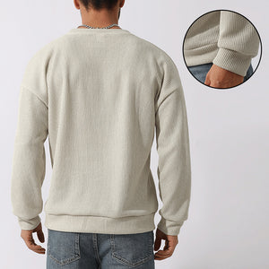 Men's Winter Sweater Loose Round Neck Thickened Sweater