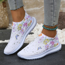 Load image into Gallery viewer, Women&#39;s Rhinestone Stretch Casual Breathable Sneakers
