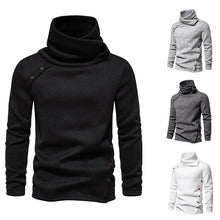 Load image into Gallery viewer, Men&#39;s Ribbed Knit Zipper Plain Stand Collar Pullover Sweater
