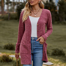 Load image into Gallery viewer, Sweaters for Women Cardigan Dressy Solid Open Front Long Knited Cardigan Sweater Fashion Loose Fit Coat Tops
