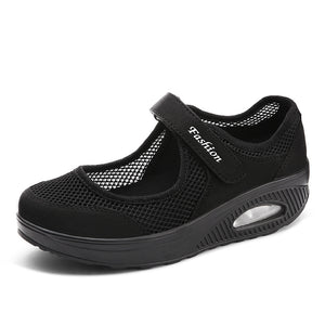 Women's Thick Sole Mesh Velcro Shoes