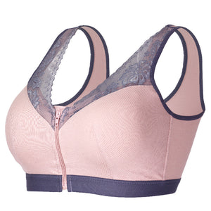 Front Button Wireless Breathable Sleeping Bra Sports Bra