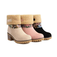 Load image into Gallery viewer, Women&#39;s warm thick sole high heel snow boots
