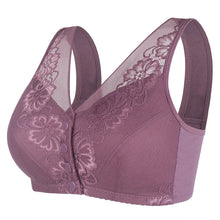 Load image into Gallery viewer, Ladies Cotton Lace Front Button Bra
