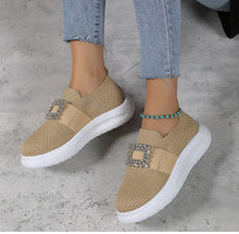 Load image into Gallery viewer, Women&#39;s Mesh Rhinestone Thick Sole Casual Shoes
