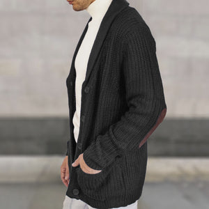 Men Long Sleeve Loose Cardigan Turn-down Collar Coat