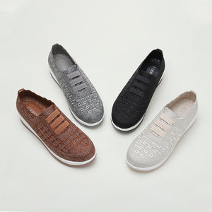 Soft-soled breathable fly-knit mesh women's shoes