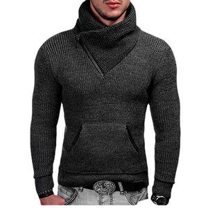 Men Winter Casual Vintage Style Sweater Wool Turtleneck Cotton Pullovers Sweaters