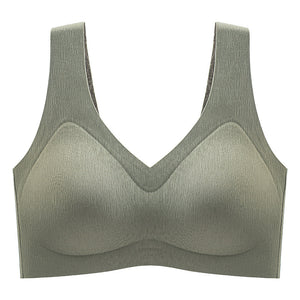 High Support Sports Bra Supportive V-Neck Wireless Sports Bras