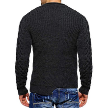 Load image into Gallery viewer, Mens Slim Fit Crew Neck Thick Sweaters Color Block Big and Tall Knit Pullovers
