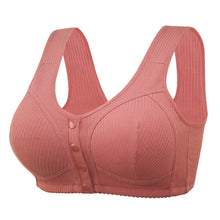 Load image into Gallery viewer, Plus Size Wireless Cotton Front Button Bra
