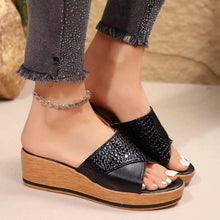 Load image into Gallery viewer, Women Fashion Versatile Fish Mouth Breathable  Heel Thick Sole Slipper
