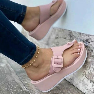 Ladies Platform Flip Flops