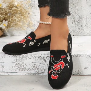 Flat low heel loafers