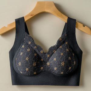 Fixed-Cup Push-Up Wireless Vest-Style Sleep Bra