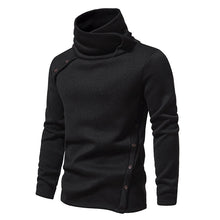 Load image into Gallery viewer, Men&#39;s Ribbed Knit Zipper Plain Stand Collar Pullover Sweater
