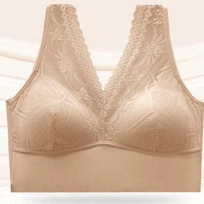 Lace Fixed Cup Push-Up Sleep Bra