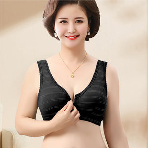 PLUS SIZE COTTON FRONT BUCKLE BRA