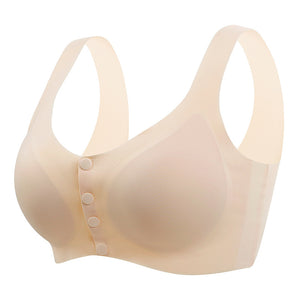 Women's wire-free ice silk comfortable bra