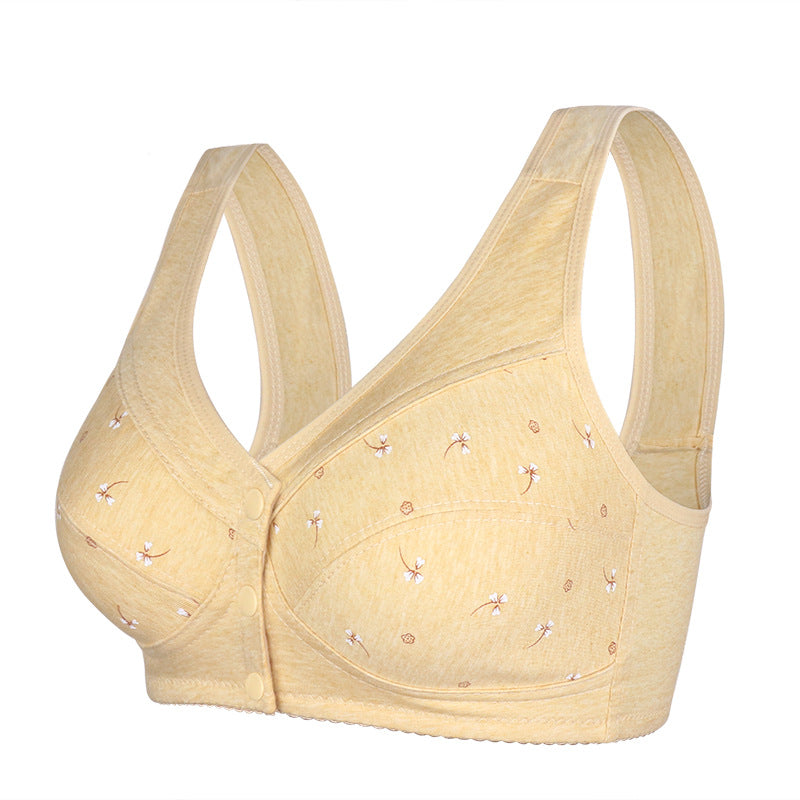 Ladies Soft Cotton Thin Cup Front Button Underwear