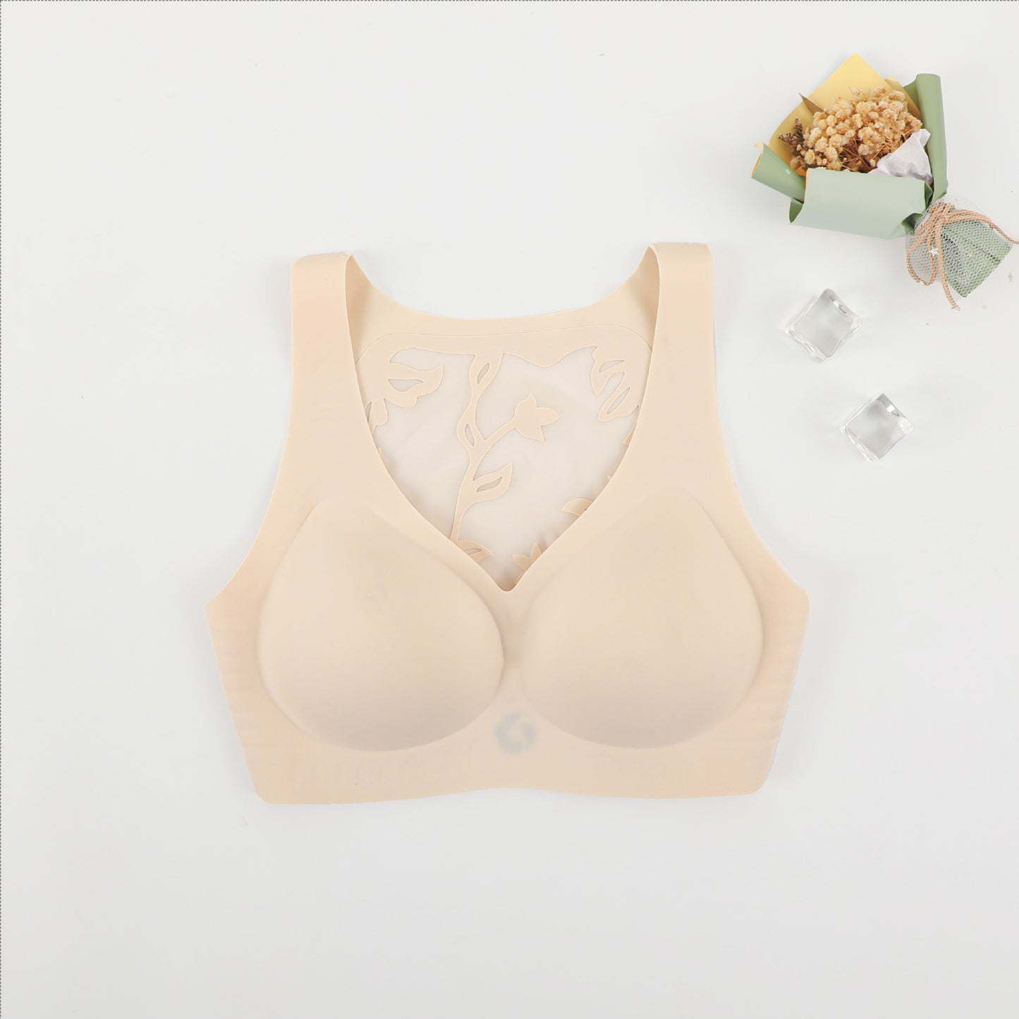Women's Seamless Deep V Hollow Vest Bra