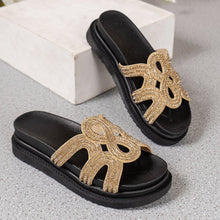 Load image into Gallery viewer, Women&#39;s Summer Rhinestone Thick Soled Slippers
