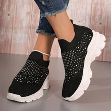 Load image into Gallery viewer, Women&#39;s Flyknit Mesh Rhinestone Casual Shoes
