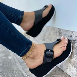 Ladies Platform Flip Flops