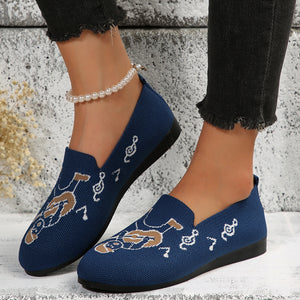 Flat low heel loafers