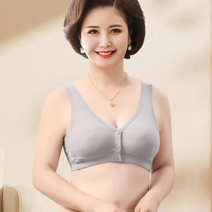 PLUS SIZE COTTON FRONT BUCKLE BRA