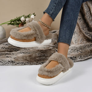 Women's Slippers Soft Plush Winter Warm Bedroom Shoes